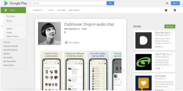 Clubhouse บน Android